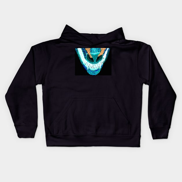 Teal Dragon! Kids Hoodie by DancingCreek